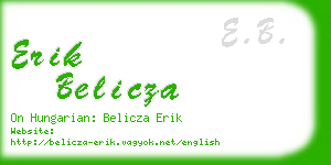 erik belicza business card